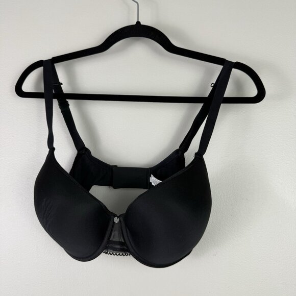 Chantelle 32DDD Black Lace Underwire Bra Smooth T-Shirt Everyday Comfort Fit - Picture 3 of 6